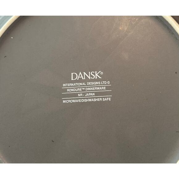 Set of 3 Dansk Rondure Porcelain Brown Dinner Plates with Fluted Edges - Picture 4 of 4
